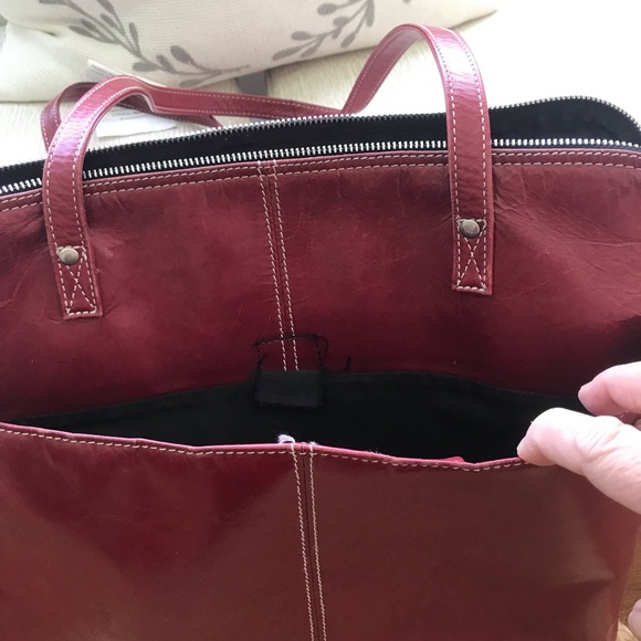 Laptop Bag - Rich Burgandy Leather - Picture 3 of 4
